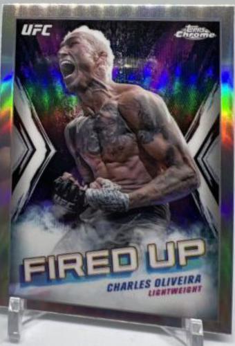 Charles Oliveira 2024 Topps Chrome UFC Fired Up #FDP-16 Refractor