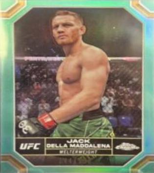 Jack Della Maddalena 2024 Topps Chrome UFC Base #82 Aqua Refractor