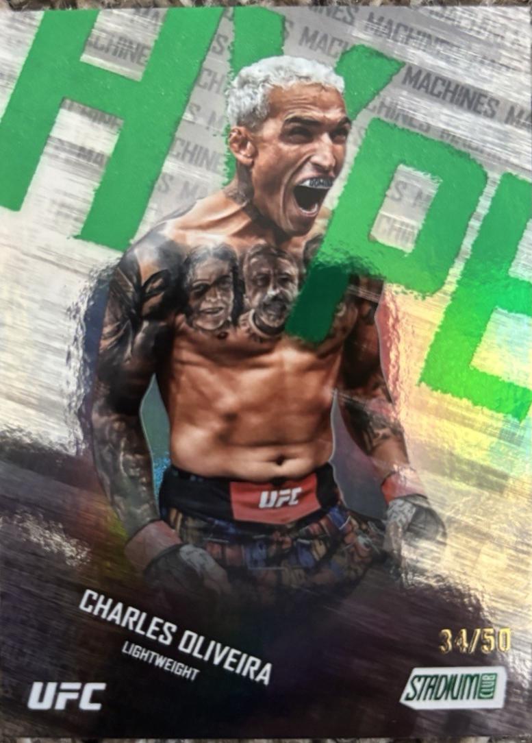 Charles Oliveira 2025 Topps Stadium Club UFC Hype Machines #HM-20 Green