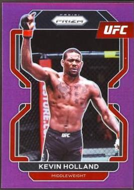 Kevin Holland 2022 Panini Prizm UFC Base #186 Purple
