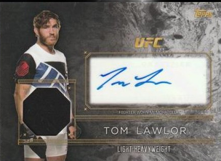 Tom Lawlor 2016 Topps UFC Top of the Class Top of the Class Autograph Relic #TCAR-TL Red