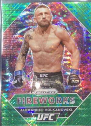 Alexander Volkanovski 2021 Panini Prizm UFC Fireworks #11 Green Pulsar