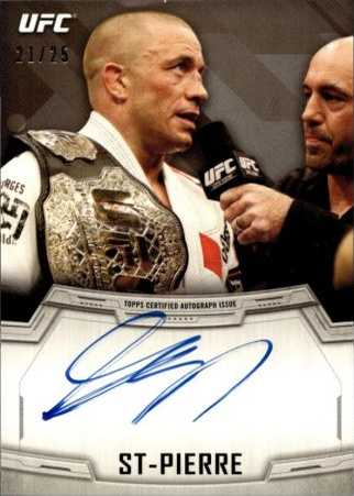 Georges St-Pierre 2014 Topps UFC Knockout Autographs #KA-GSP Red
