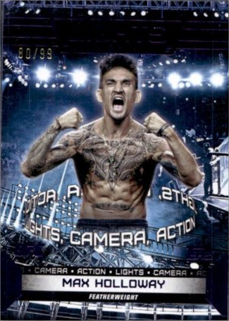 Max Holloway 2024 Topps Knockout UFC Lights (Lights, Camera, Action) #LTS-2 Gold
