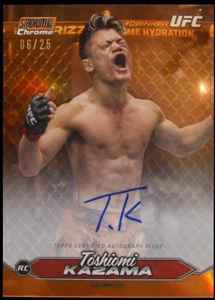 Toshiomi Kazama 2025 Topps Stadium Club UFC Chrome Autographs #CAS-TKA Superfractor