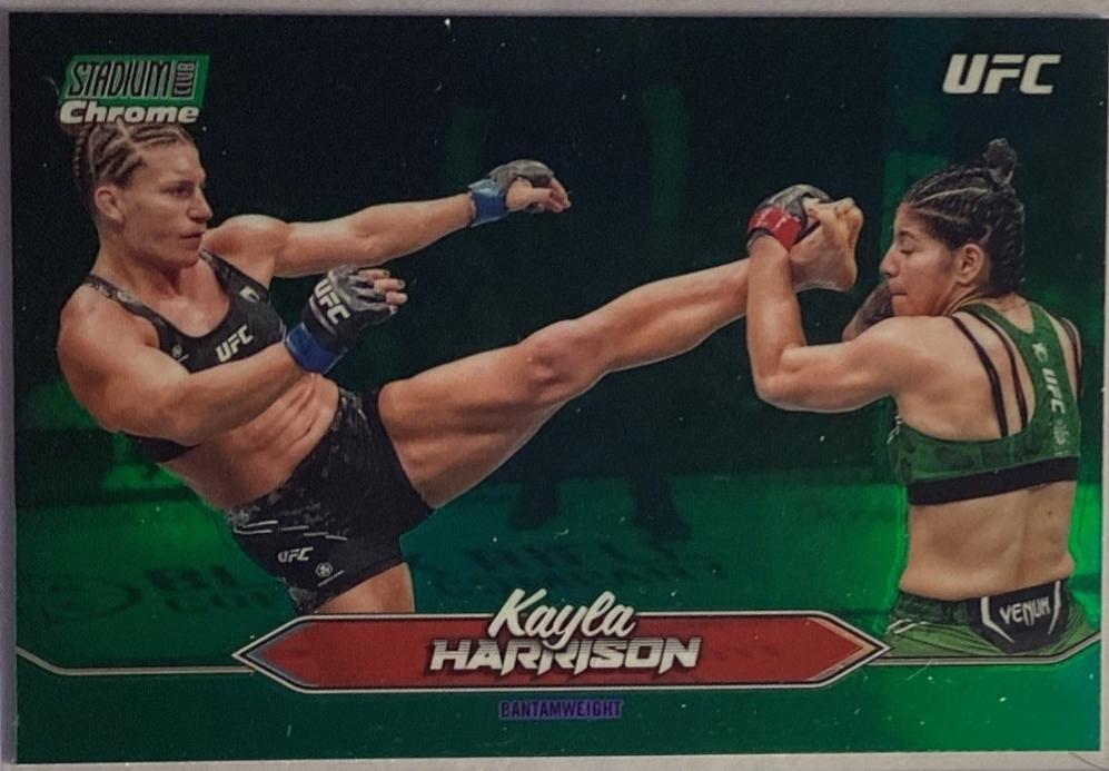 Kayla Harrison 2025 Topps Stadium Club UFC Base Chrome #C-125 Green Refractor