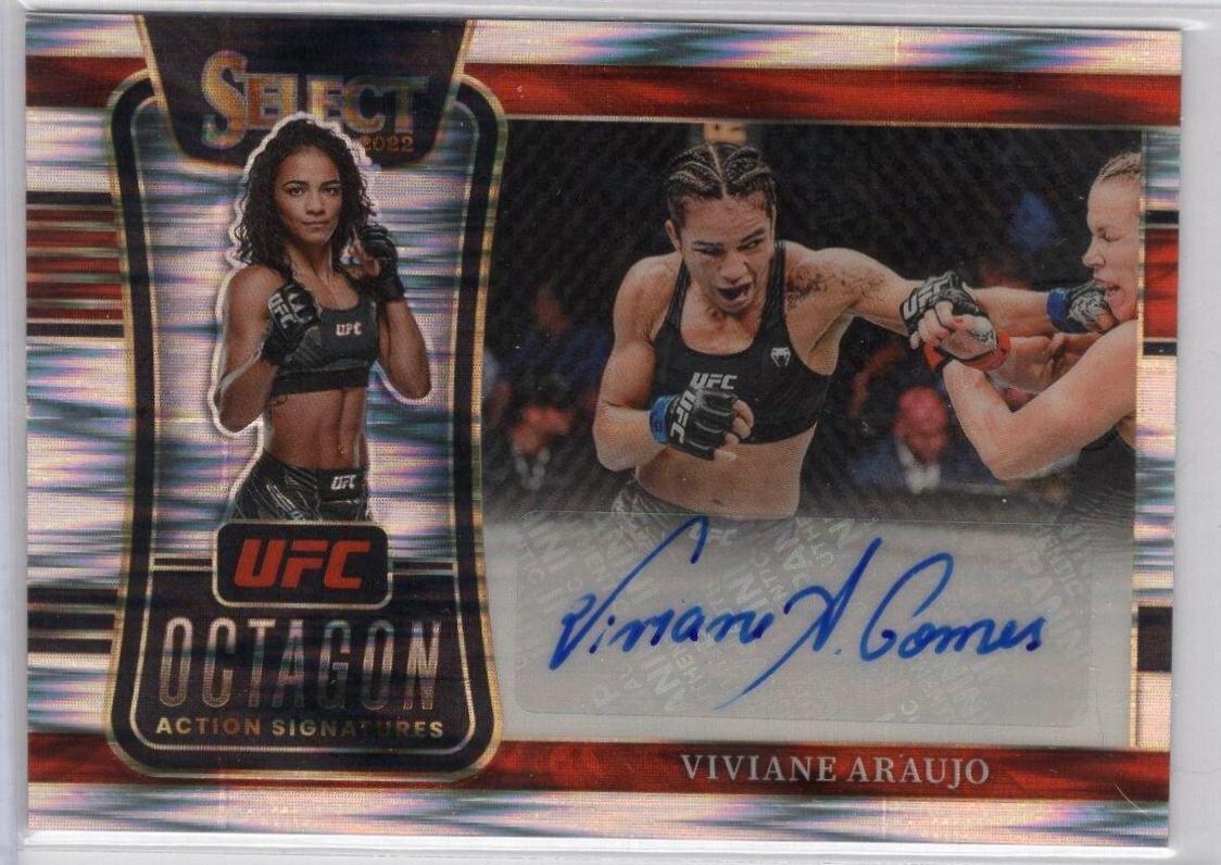 Viviane Araujo 2022 Panini Select UFC Octagon Action Signatures #24 Flash