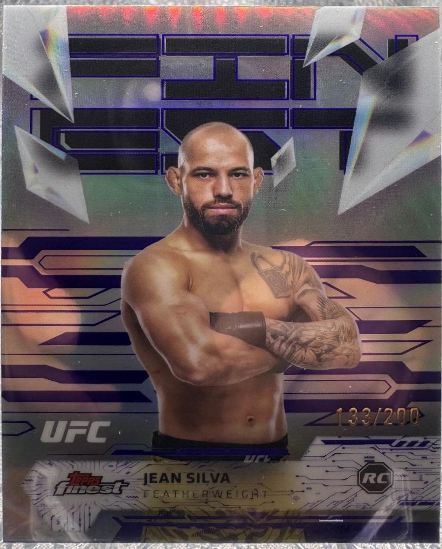 Jean Silva 2025 Topps Finest UFC Base Uncommon #200 Purple Refractor