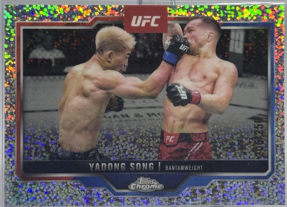 Song Yadong 2025 Topps Chrome UFC Base #38 Speckle Refractor