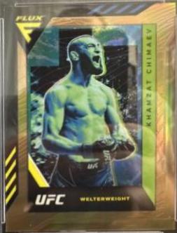 Khamzat Chimaev 2022 Panini Chronicles UFC Base Flux #348 Bronze