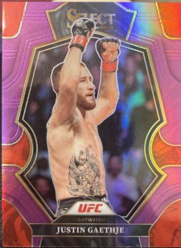 Justin Gaethje 2023 Panini Select UFC Octagonside #288 Purple