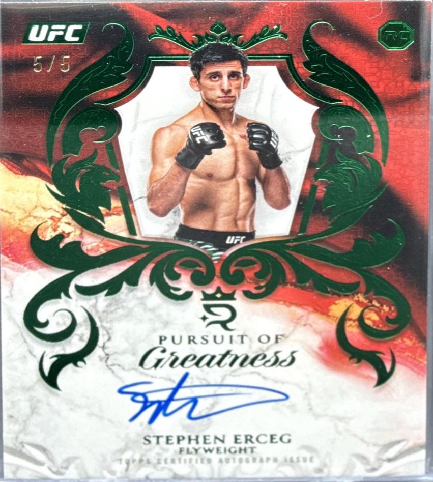 Stephen Erceg 2025 Topps Royalty UFC Pursuit of Greatness Signatures #POG-SE Platinum