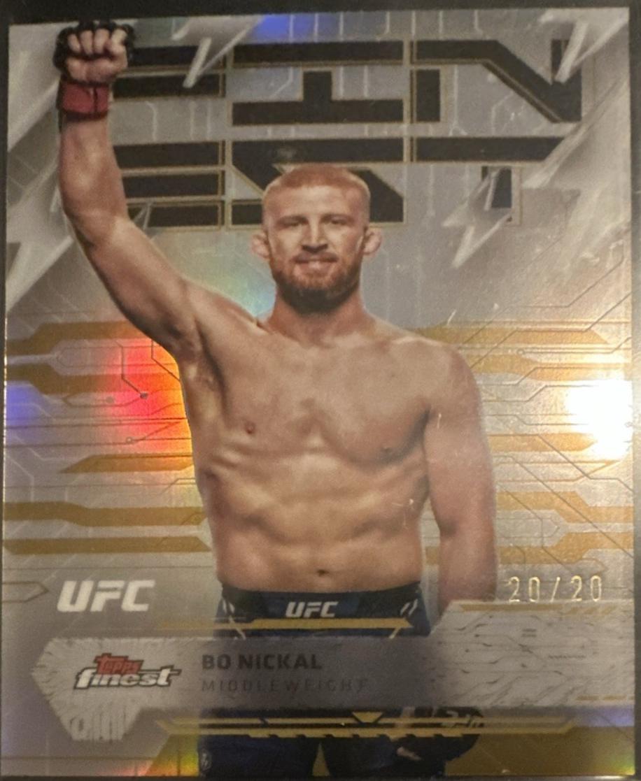 Bo Nickal 2025 Topps Finest UFC Base Rare #236 Gold Refractor