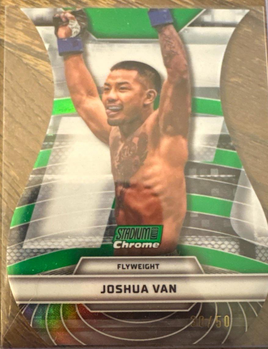 Joshua Van 2026 Topps Stadium Club UFC Triumvirates #TV-41 Green Refractor
