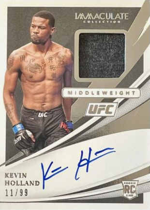 Kevin Holland 2021 Panini Immaculate UFC Rookie Memorabilia Autographs #107 Platinum