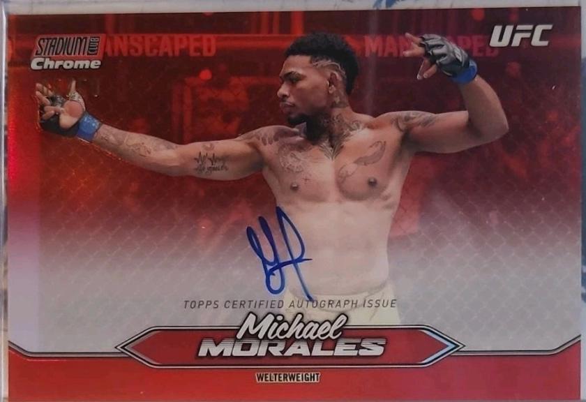 Michael Morales 2025 Topps Stadium Club UFC Chrome Autographs #CAS-MMO Red