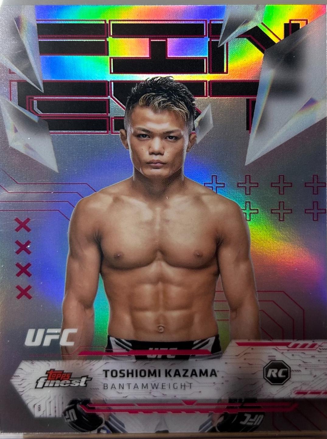 Toshiomi Kazama 2025 Topps Finest UFC Base Uncommon #167 Refractor