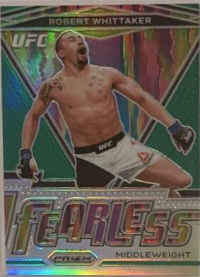 Robert Whittaker 2021 Panini Prizm UFC Fearless #10 Green