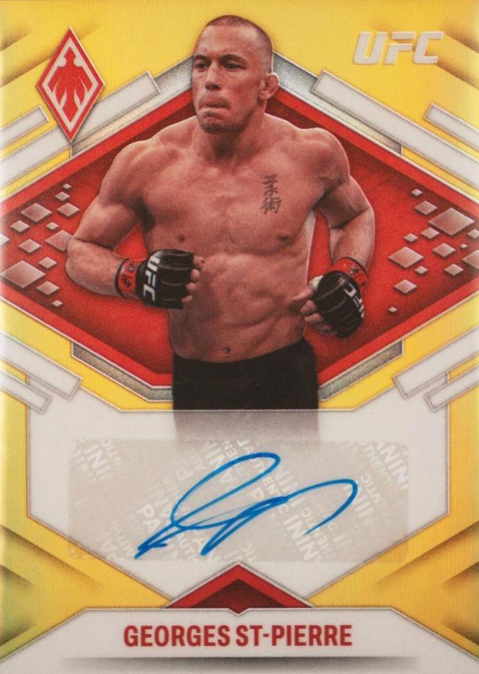Georges St-Pierre 2022 Panini Chronicles UFC Phoenix Autographs #4 Gold
