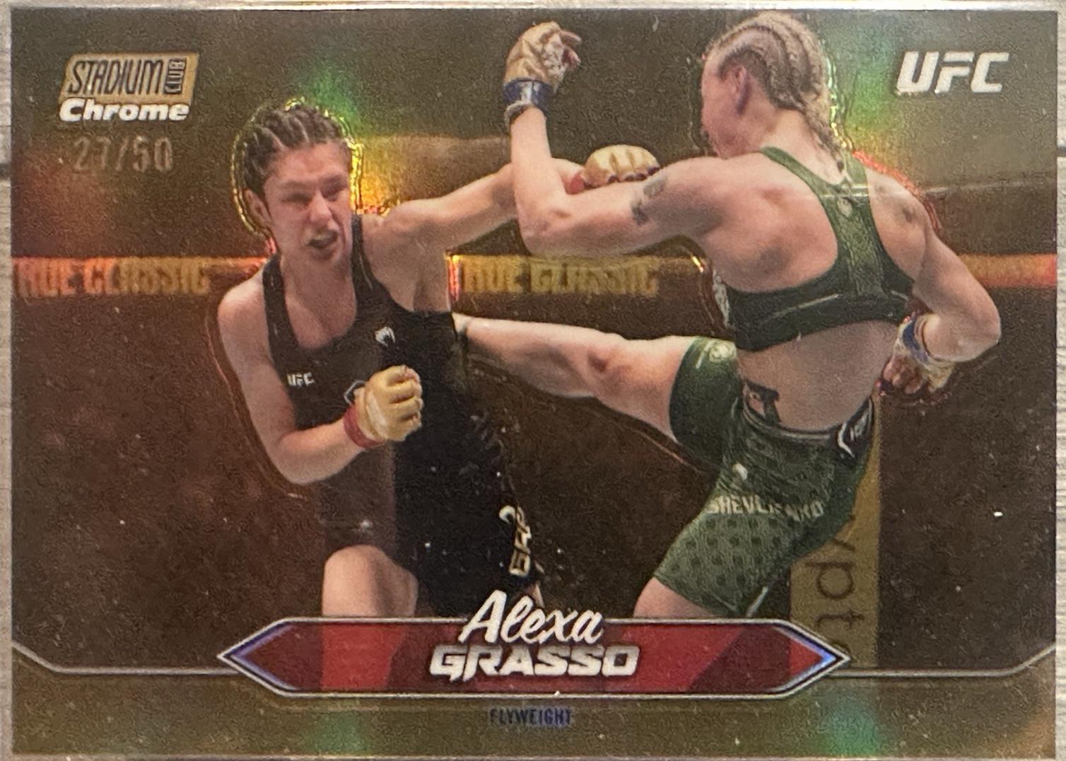 Alexa Grasso 2025 Topps Stadium Club UFC Base Chrome #C-123 Gold Refractor