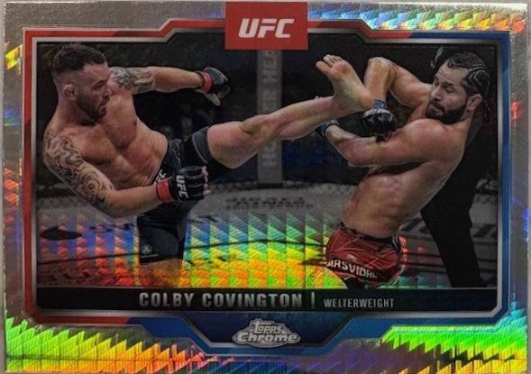 Colby Covington 2025 Topps Chrome UFC Base #154 Prism Refractor