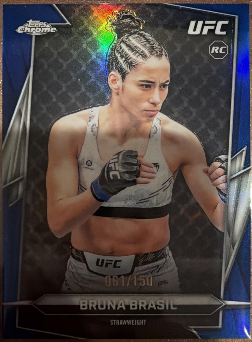 Bruna Brasil 2026 Topps Chrome UFC Base #83 Blue Refractor