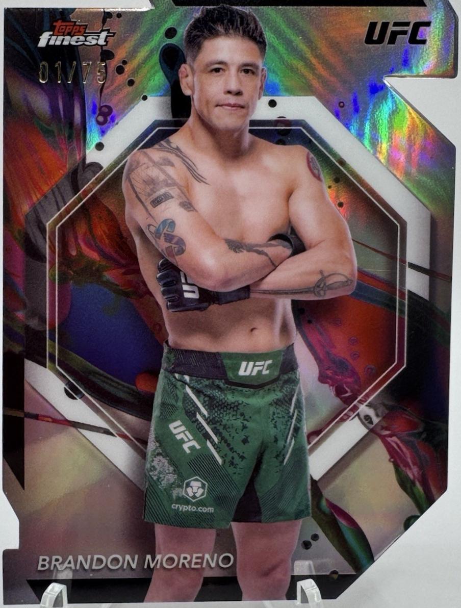 Brandon Moreno 2024 Topps Finest UFC Base Common #56 Die-Cut Refractor