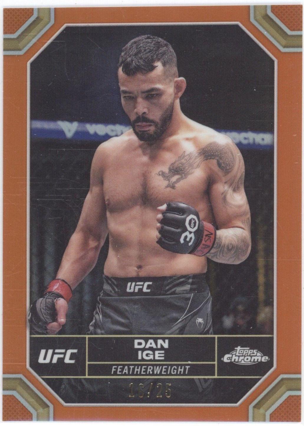 Dan Ige 2024 Topps Chrome UFC Base #55 Orange Refractor