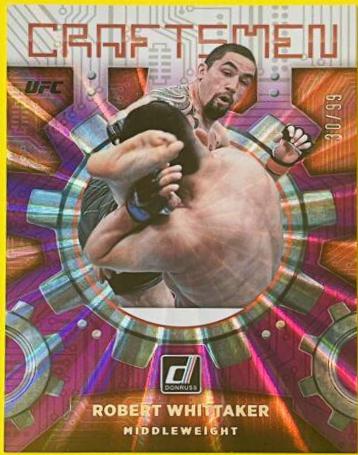 Robert Whittaker 2022 Panini Donruss UFC Craftsmen #18 Purple Laser