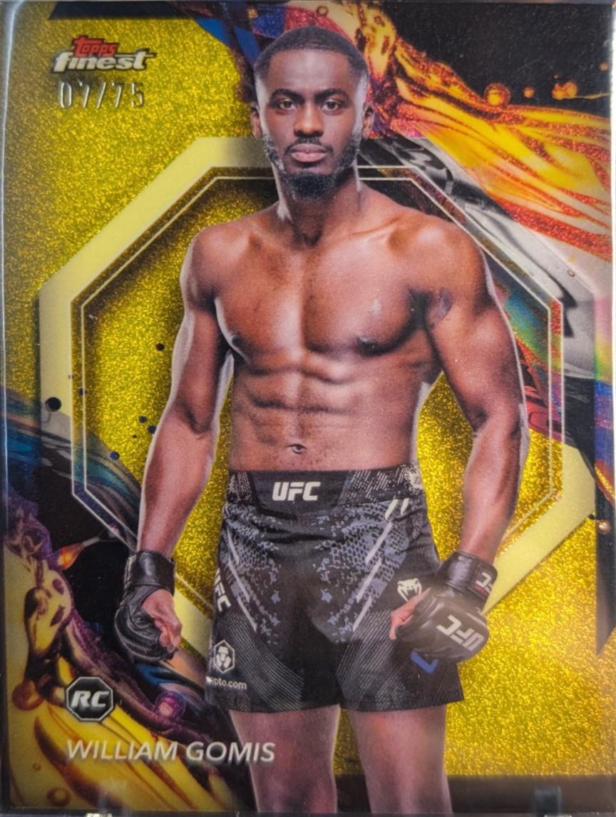 William Gomis 2024 Topps Finest UFC Base Uncommon #171 Gold Shimmer Refractor