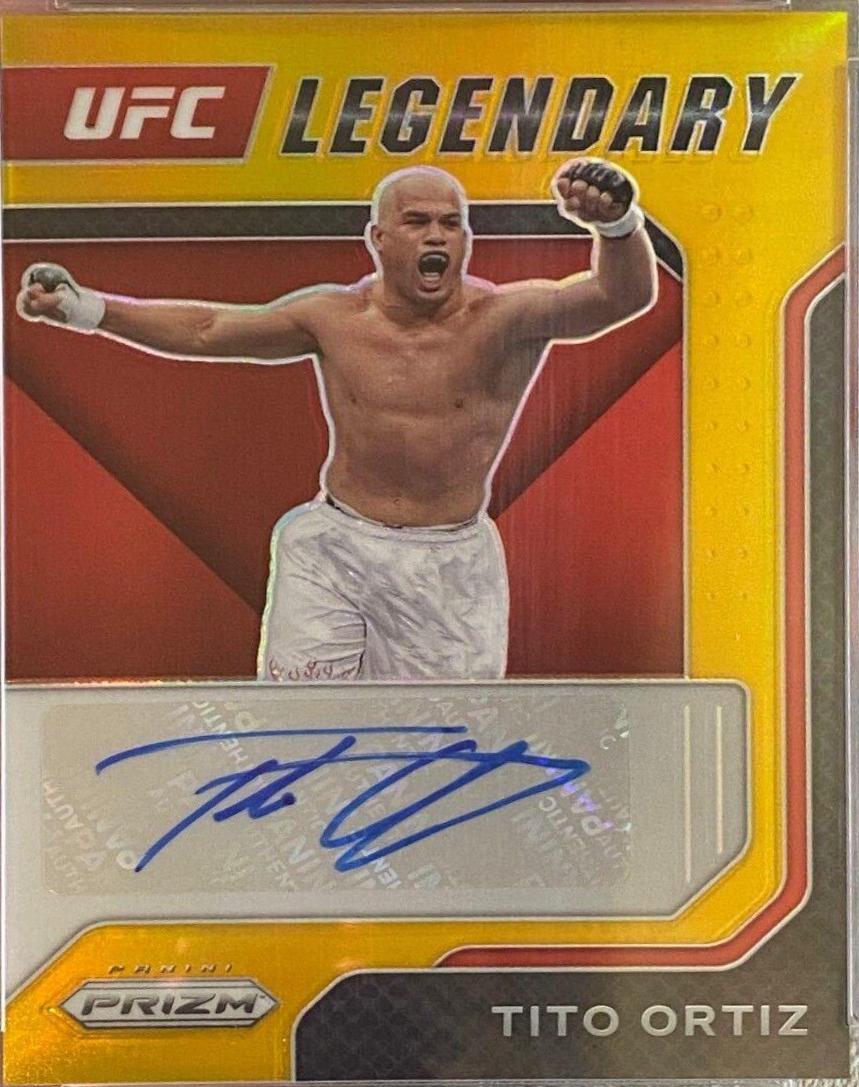 Tito Ortiz 2022 Panini Prizm UFC Legendary Signatures #10 Gold