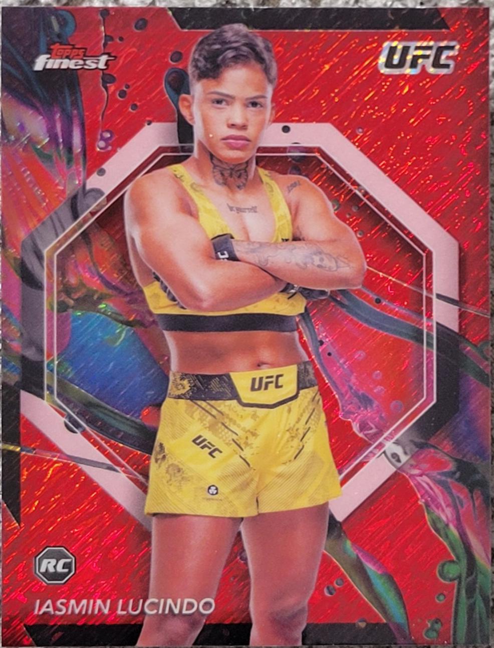 Iasmin Lucindo 2024 Topps Finest UFC Base Common #74 Red Shimmer Refractor