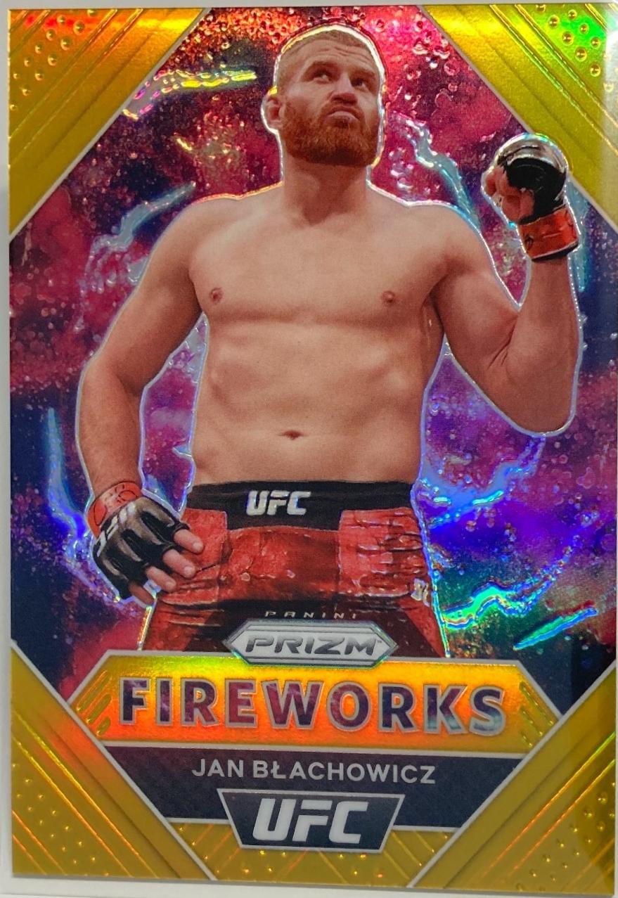 Jan Błachowicz 2021 Panini Prizm UFC Fireworks #22 Gold