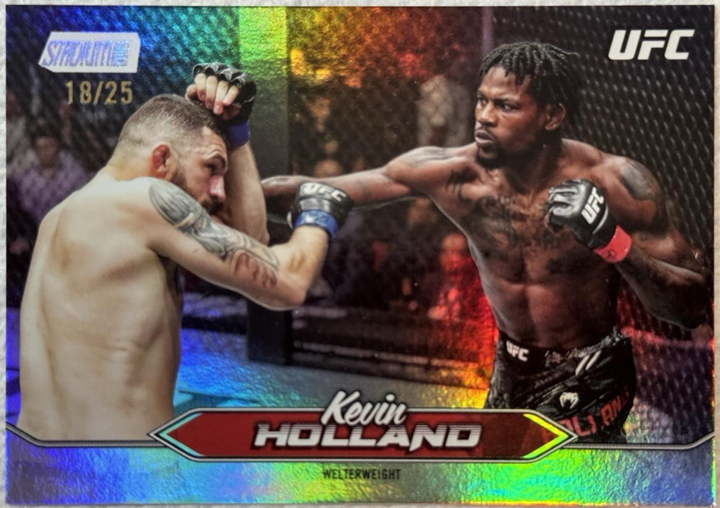 Kevin Holland 2025 Topps Stadium Club UFC Base #198 Rainbow