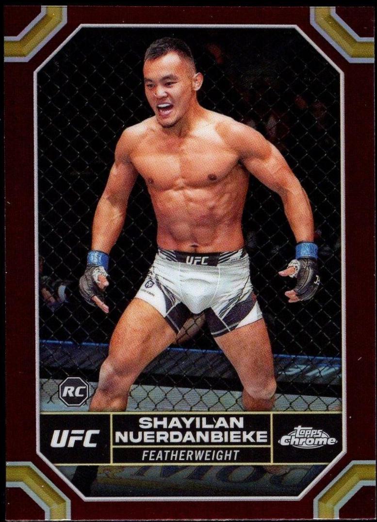 Shayilan Nuerdanbieke 2024 Topps Chrome UFC Base #182 Magenta Refractor