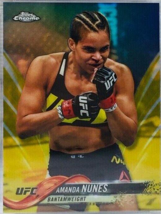 Amanda Nunes 2018 Topps Chrome UFC Base #20 Gold