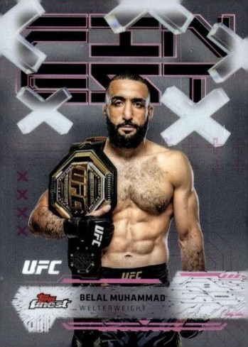 Belal Muhammad 2025 Topps Finest UFC Base Common #26 Black Refractor