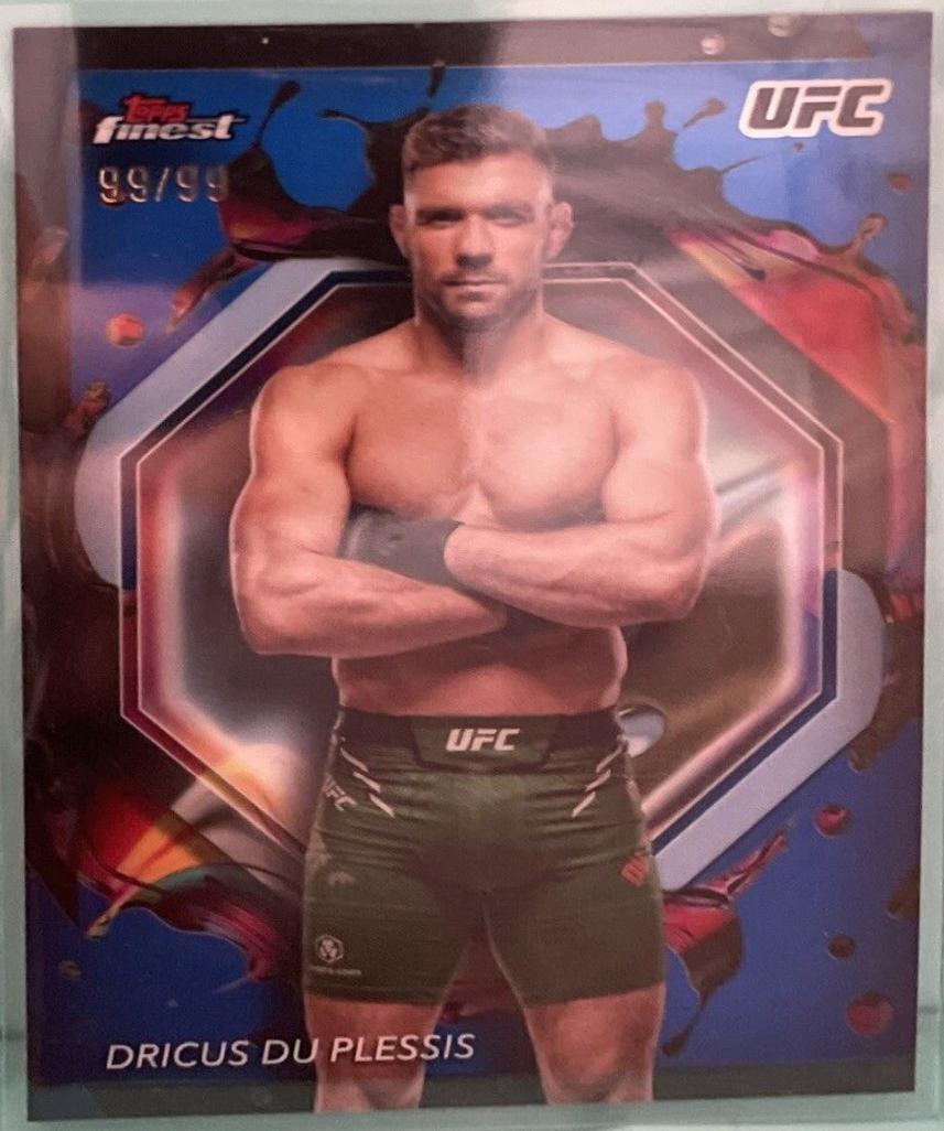 Dricus Du Plessis 2024 Topps Finest UFC Base Rare #280 Blue Refractor