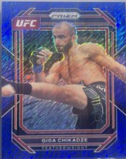 Giga Chikadze 2023 Panini Prizm UFC Base #137 Blue Shimmer