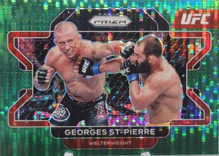Georges St-Pierre 2022 Panini Prizm UFC Base #61 Green Pulsar