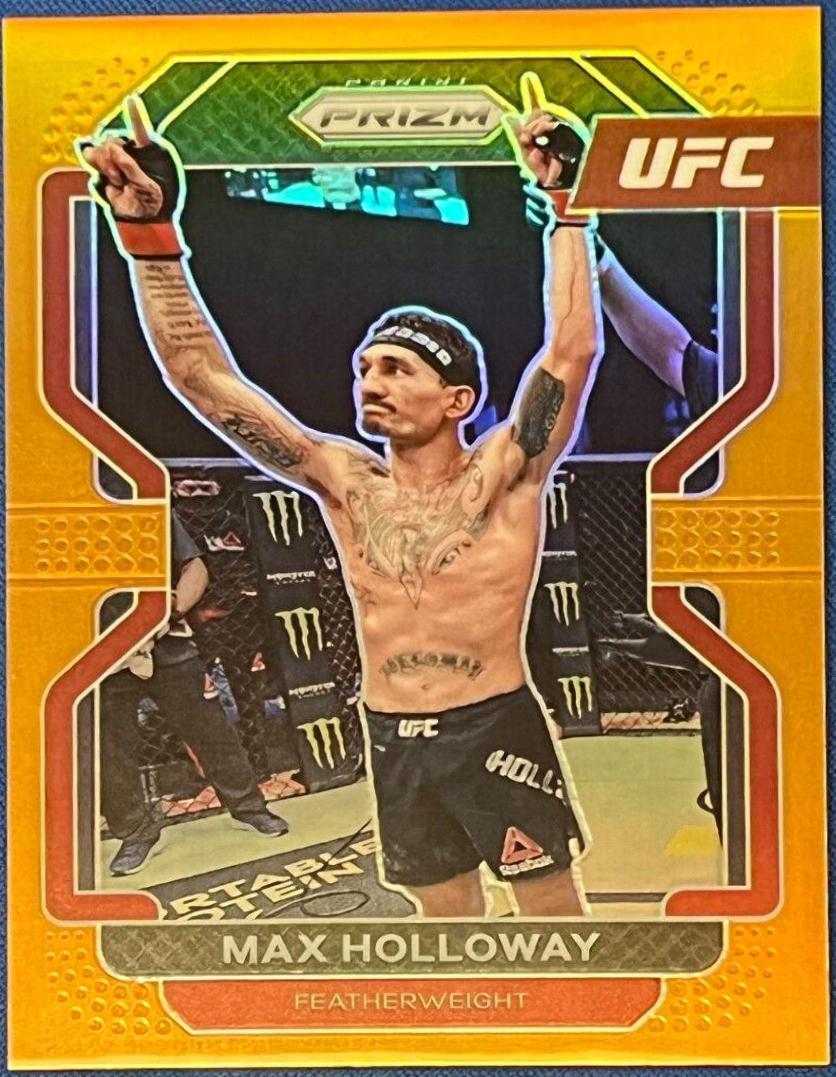 Max Holloway 2022 Panini Prizm UFC Base #188 Orange