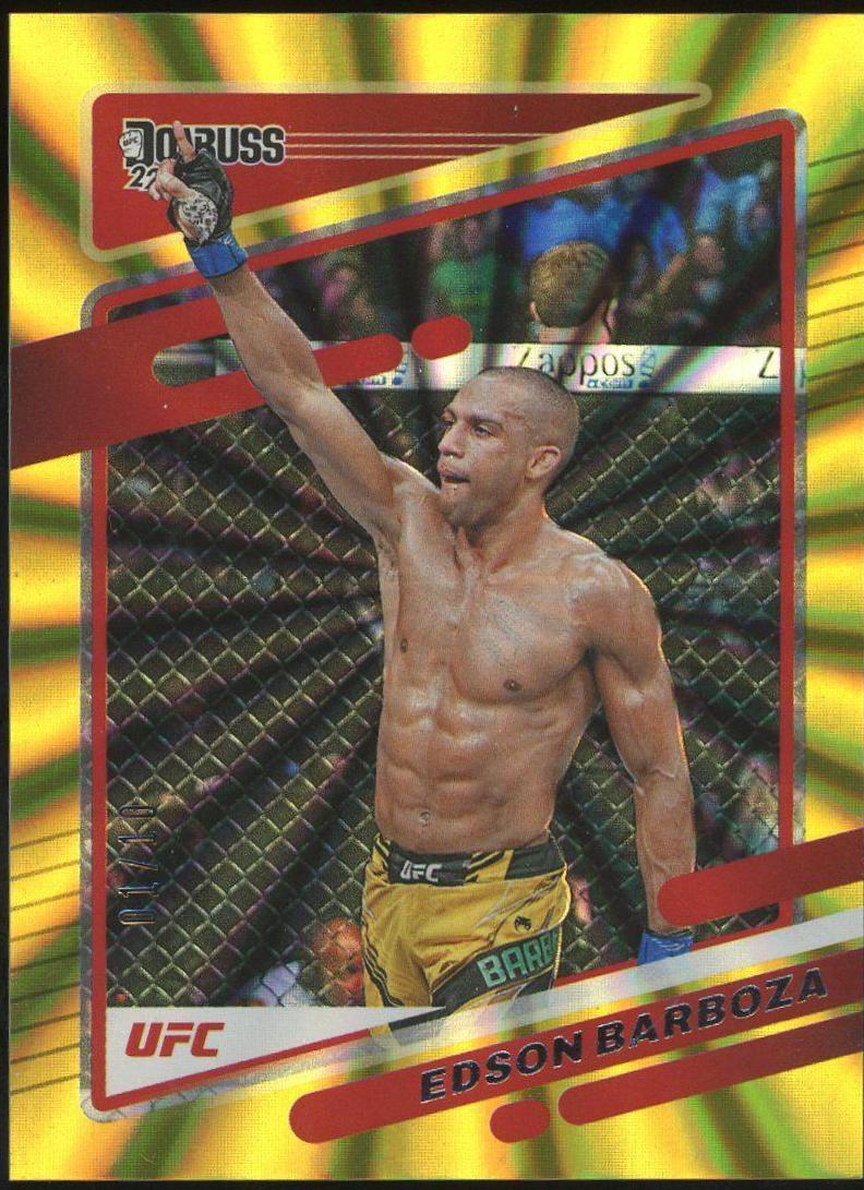 Edson Barboza 2022 Panini Donruss UFC Base #150 Laser