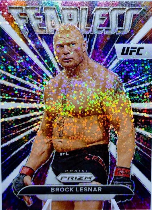 Brock Lesnar 2023 Panini Prizm UFC Fearless #15 White Sparkle