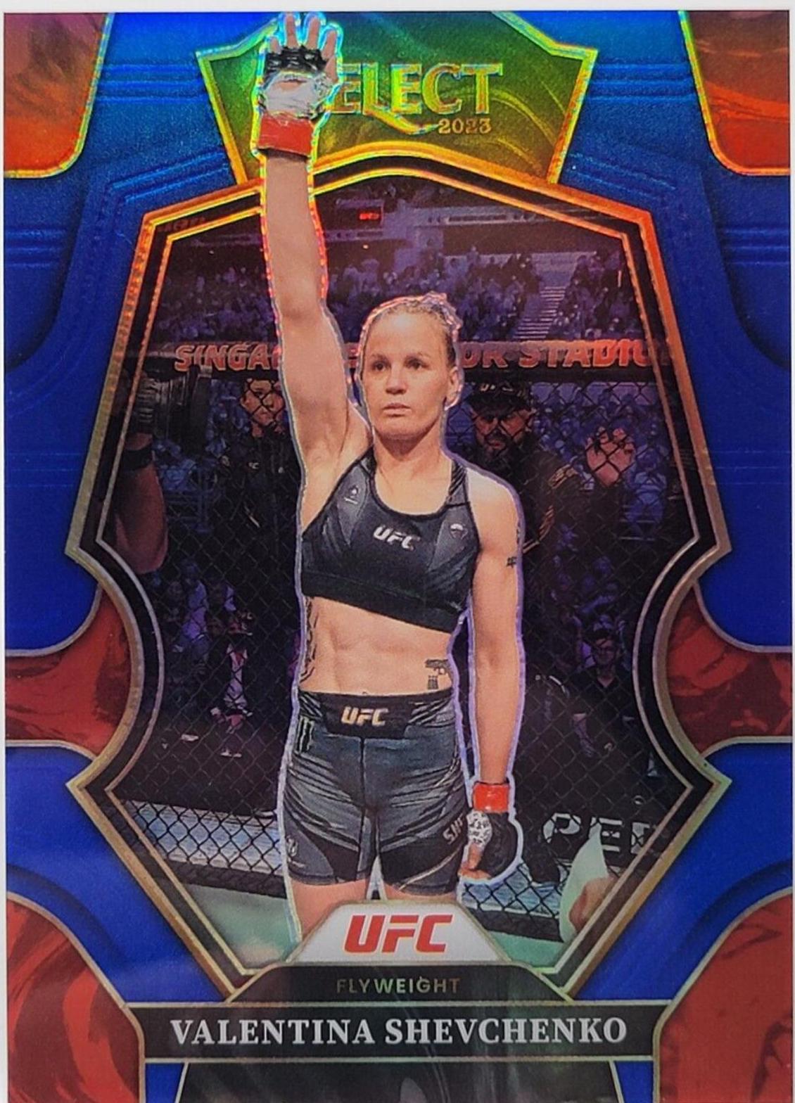 Valentina Shevchenko 2023 Panini Select UFC Premier Level #113 Blue Disco