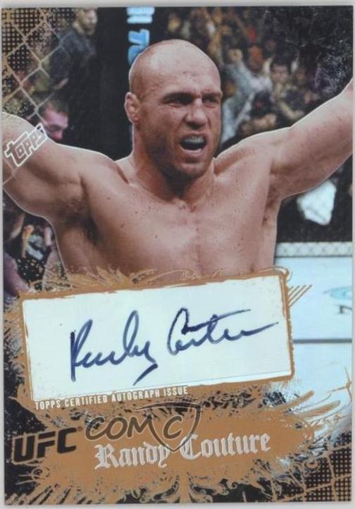 Randy Couture 2010 Topps UFC Main Event Fighter Autographs #42 Bronze