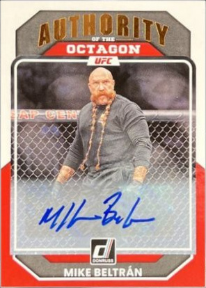 Mike Beltran 2023 Panini Donruss UFC Authority of the Octagon Signatures #221 Holo Black Laser