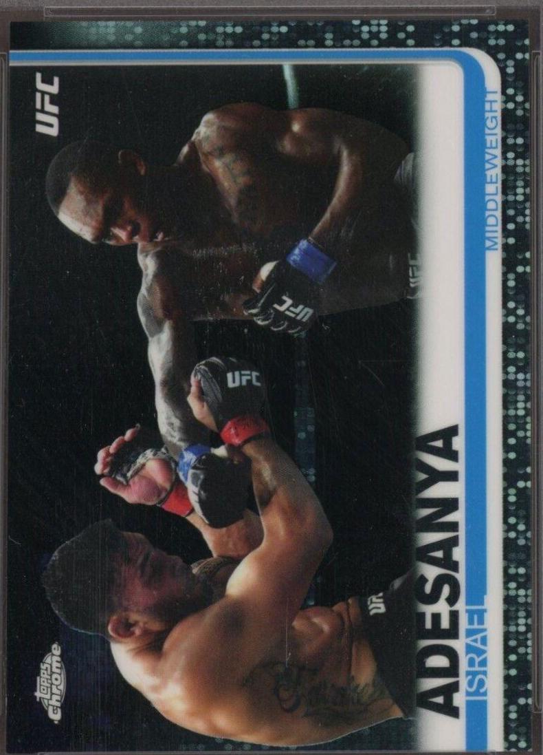 Israel Adesanya 2019 Topps Chrome UFC Base #57 Black