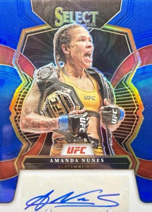 Amanda Nunes 2023 Panini Select UFC Signatures #6 Blue