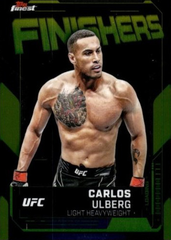 Carlos Ulberg 2025 Topps Finest UFC Finishers #FN-12 Superfractor