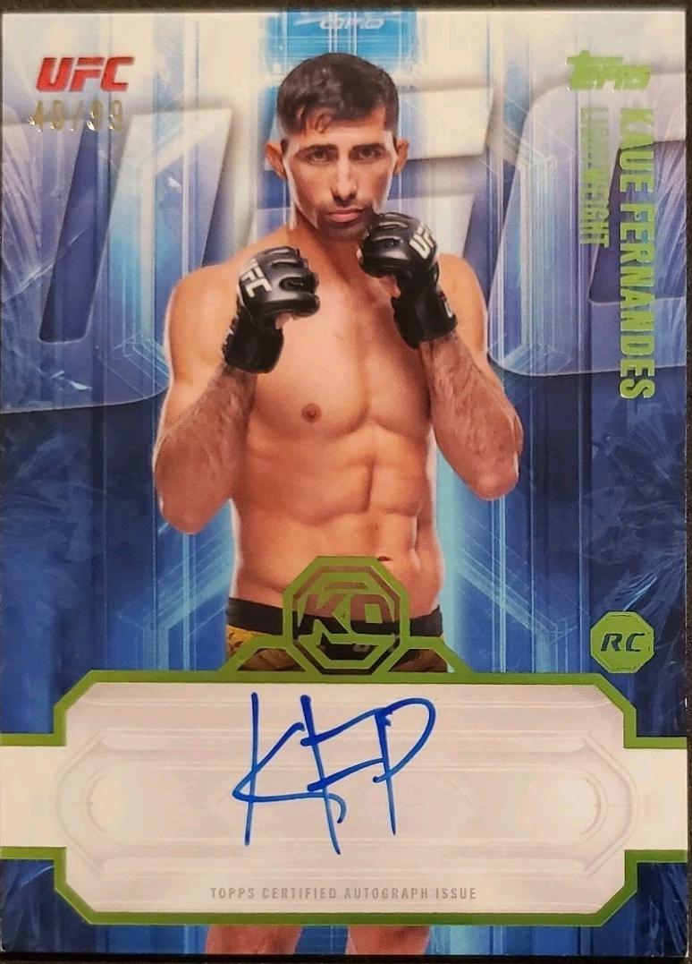 Kaue Fernandes 2026 Topps Knockout UFC Knockout Autographs #KOA-KFS Lime Green